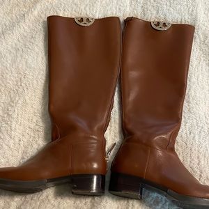 Tory Burch Sidney‎ Riding Penny Brown Boots Size 6 woman